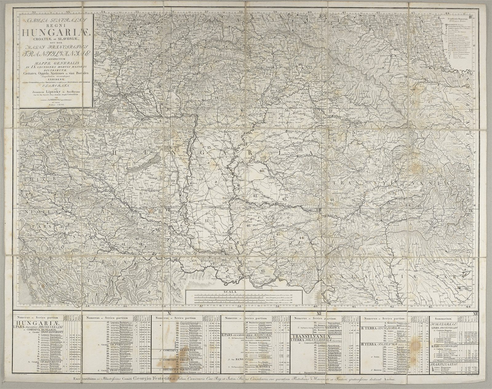 Map of the Kingdom of Hungary from 1810, which included today's Slovakia